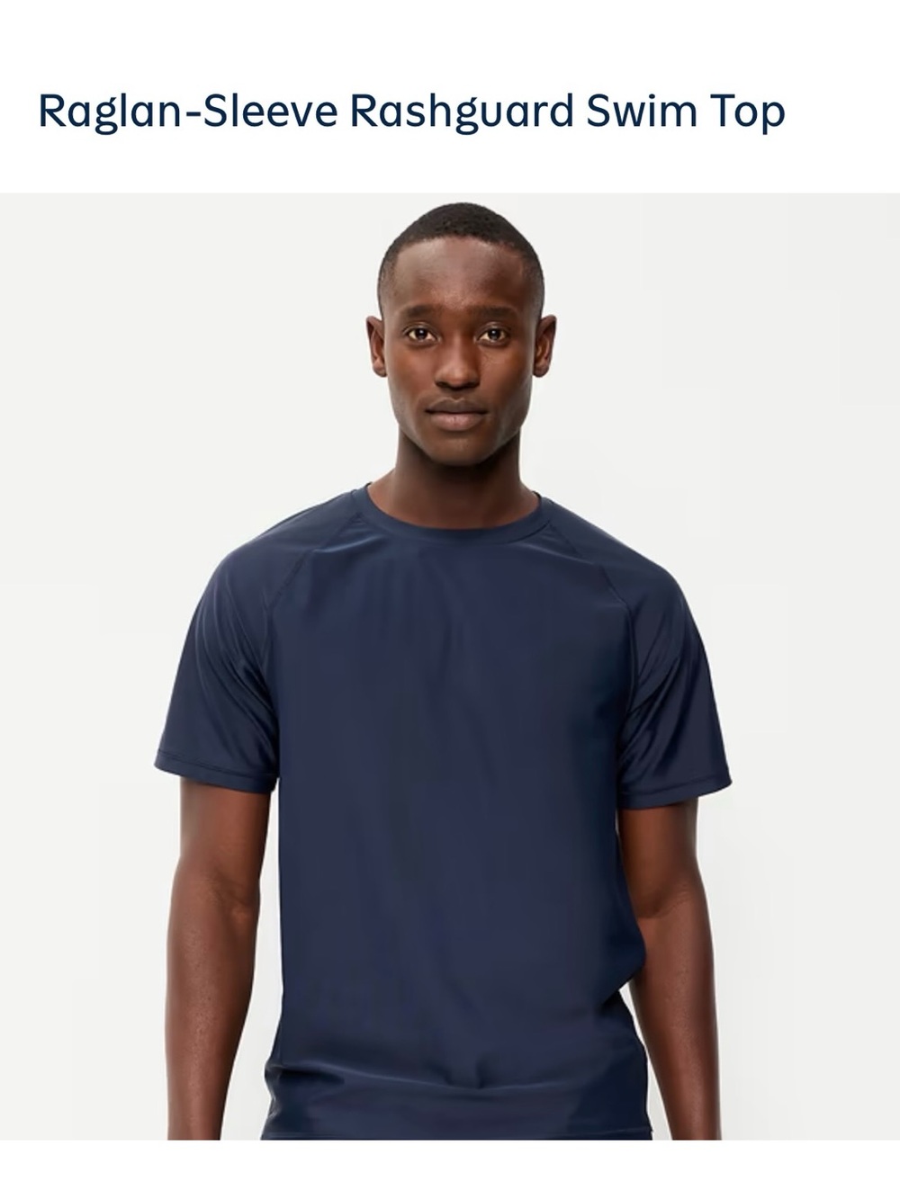 Raglan-Sleeve Rashguard Swim Top